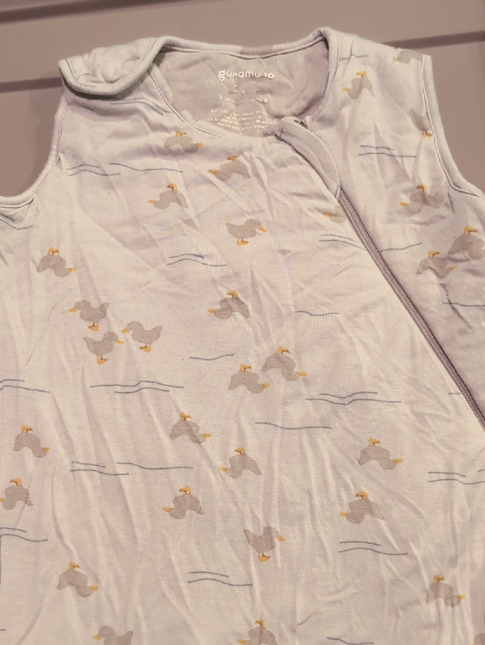 Gunamuna bamboo sleep sack, size 9-18 months, 1 TOG Duck-Print  Sleep Sack